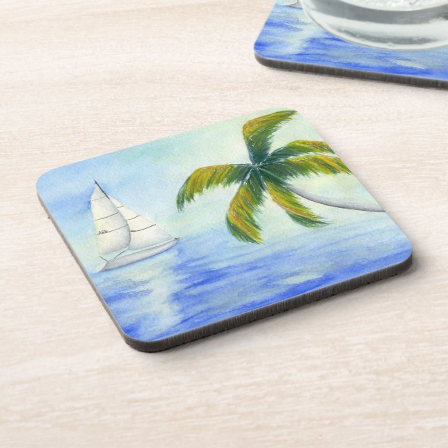 Posavasos Yate en el mar Palma (Lado Izquierdo)