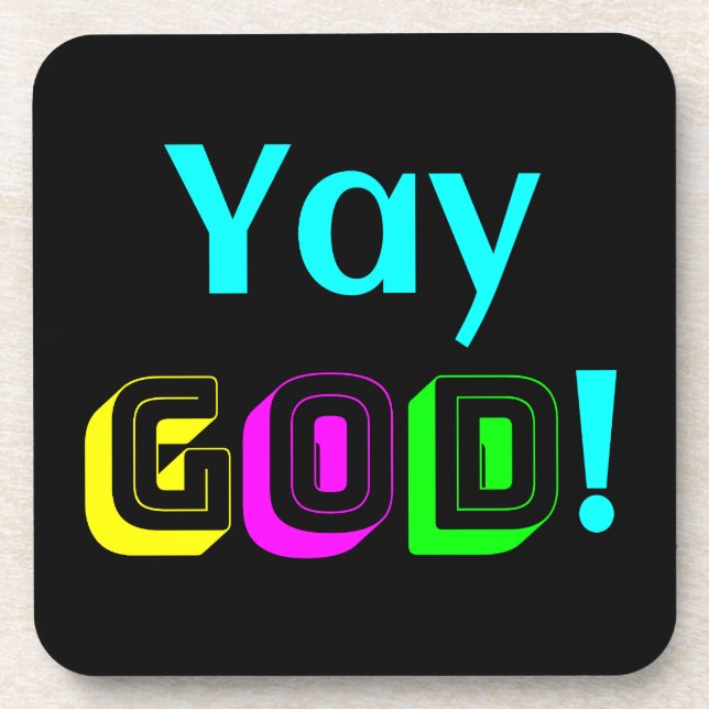 Posavasos Yay God Neon Love (Frente)