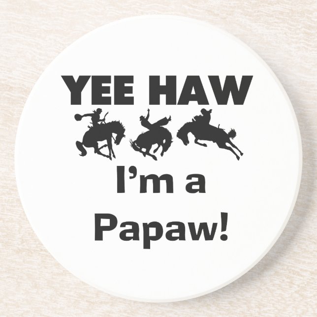 Posavasos Yee Haw, soy camisetas Papaw y regalos (Frente)