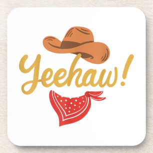 Posavasos Yeehaw Cowboy Cowgirl Rodeo de campo occidental