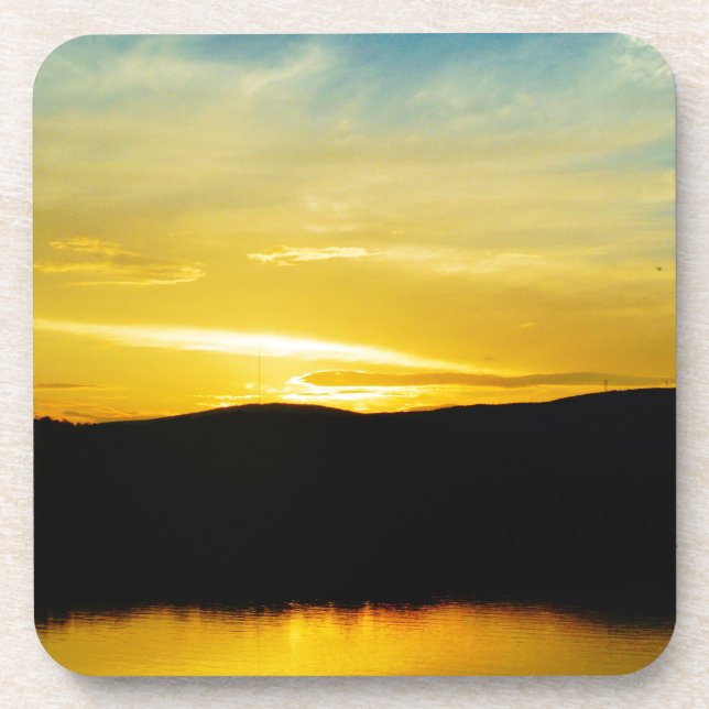 Posavasos Yellow Mt Lake Sunset (Frente)