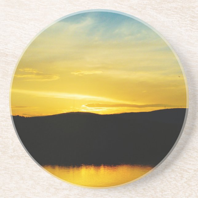 Posavasos Yellow Mt Lake Sunset (Frente)