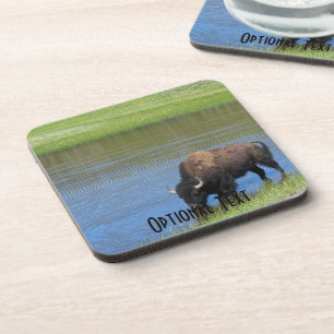Posavasos Yellowstone American Bison in Pond