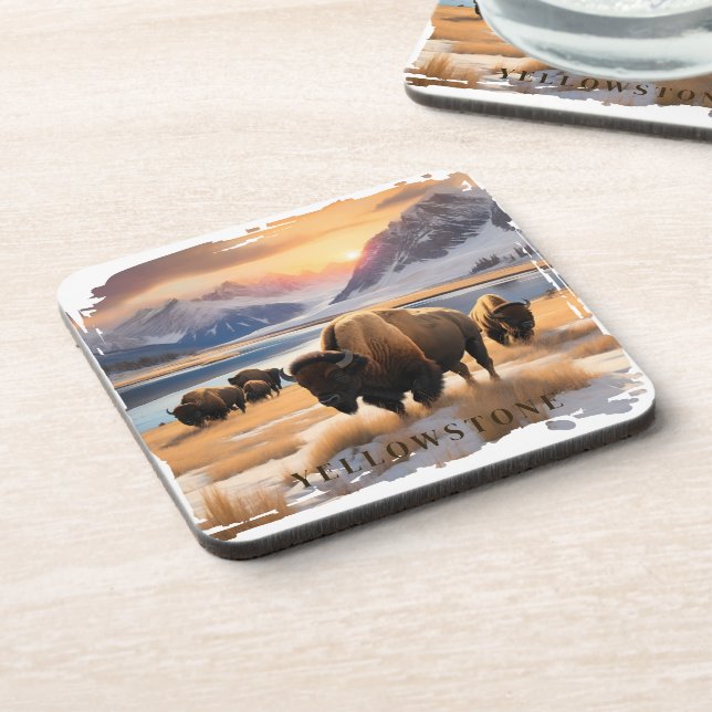 Posavasos Yellowstone Bison Bebida Coaster (Lado Izquierdo)