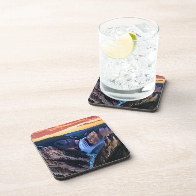 Posavasos Yellowstone Falls Coaster Set (Lado Derecho)