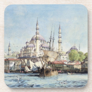 Posavasos Yeni Jami y St. Sophia del cuerno de oro, pla