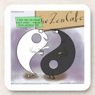 Posavasos Yin se encuentra con Yang Zen Funny