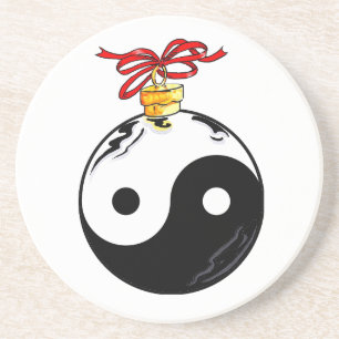 Posavasos Yin y Yang Navidad Ornamet Coaster