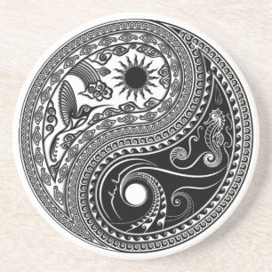 Posavasos Yin & Yang 3D Sun & Moon Sky & Sea Sandstone Coast