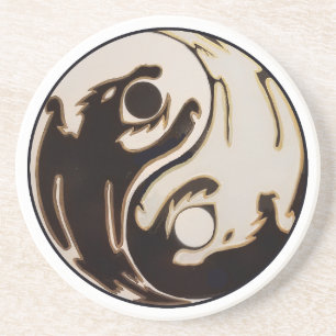 Posavasos Yin Yang Double Dragon