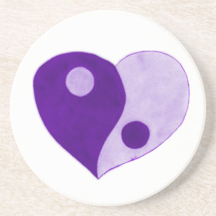 Posavasos Yin Yang Heart (Purple/Lilac)