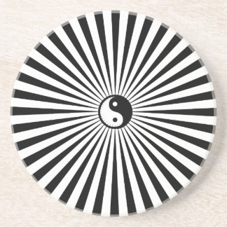 Posavasos Yin-Yang Sun Rueda-Negro/blanco