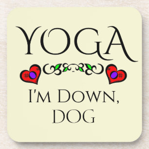 Posavasos Yoga estoy caído, serpiente de bebidas de perro