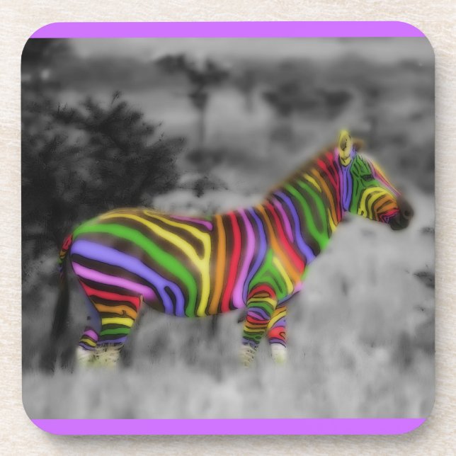 Posavasos Zebra arcoiris (Frente)