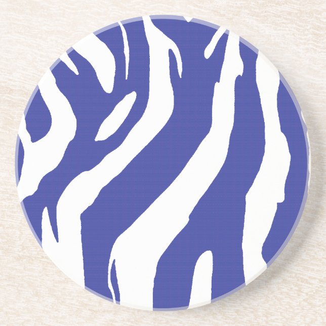 Posavasos Zebra azul (Frente)