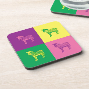 Posavasos Zebra de arte pop