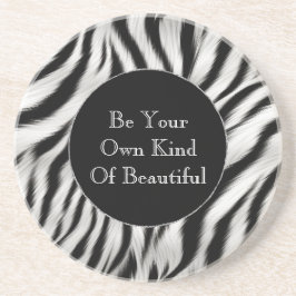 Posavasos Zebra negra y blanca imprime Safari animal