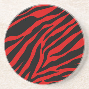 Posavasos zebra roja