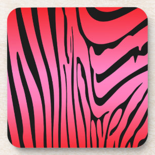 Posavasos Zebra Rojo