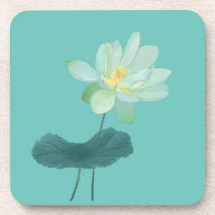 Posavasos Zen Green Lotus Flower Asian Inspirated