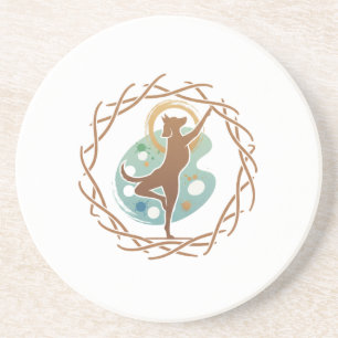 Posavasos Zen Paws & Palette: El amante definitivo del yoga 