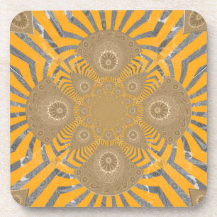 Posavasos Zephyr dorado: Elegancia en amarillo dorado y crom