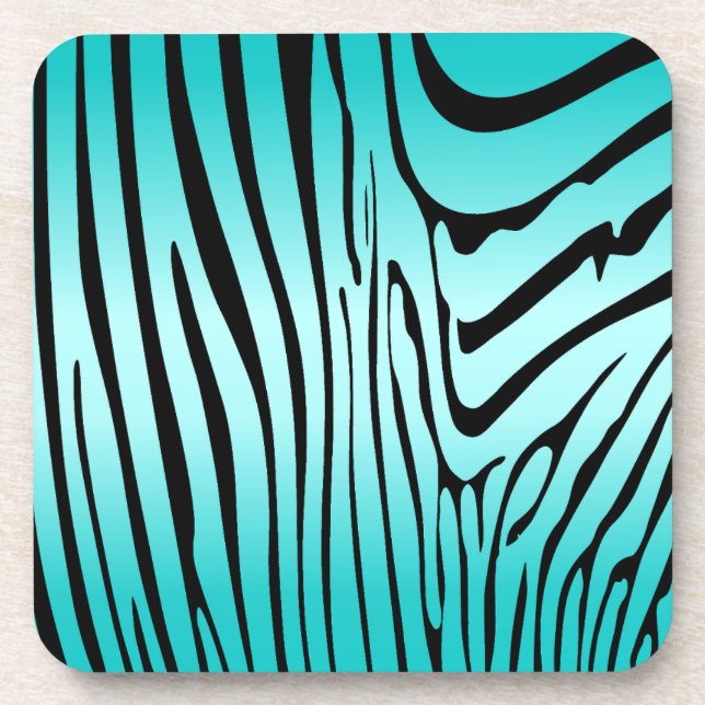 Posavasos Zesty Zebra Cyan (Frente)