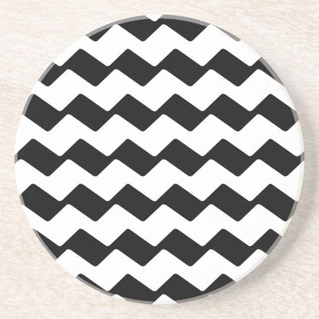Posavasos Zig Zag - Negro (Frente)