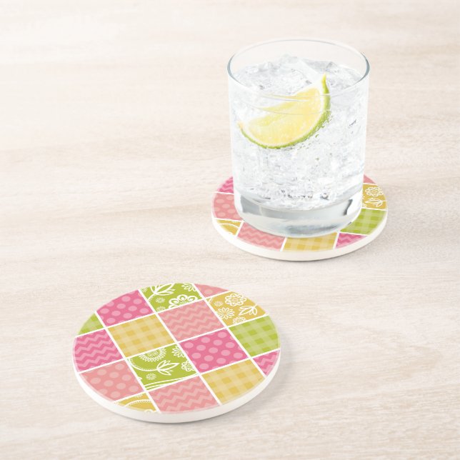 Posavasos Zigzag, Chevron, Polka Dots, Gingham, Patchwork (Lado)
