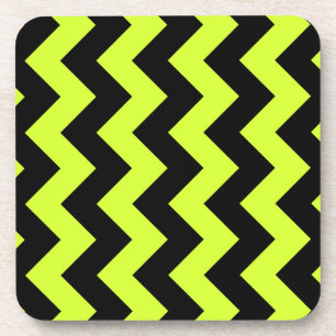 Posavasos Zigzag I - Amarillo negro y fluorescente