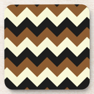 Posavasos Zigzag I - Negro, amarillo y Brown