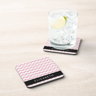 Posavasos Zigzag Rosado, Chevron Rosa, Patrón De Ondas, Su N