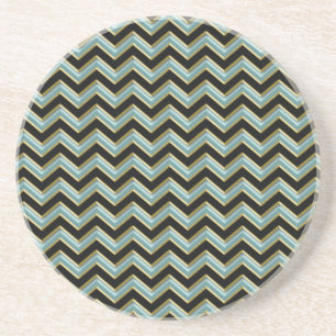 Posavasos ZigZag Verde azulado de oro negro