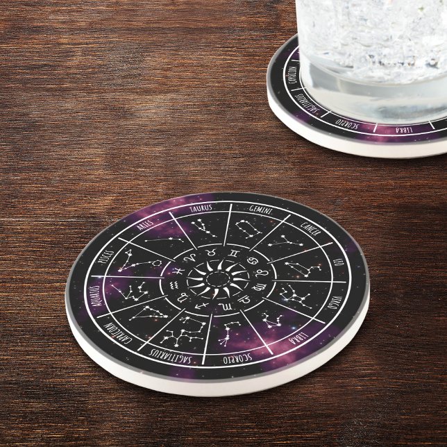 Posavasos Zodiac Calendar Coaster | Señales de estrella de a (Subido por el creador)