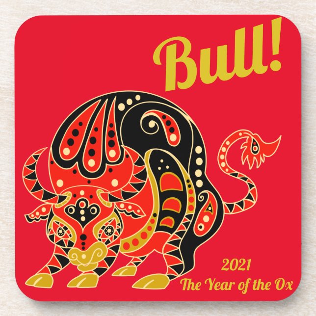 Posavasos Zodiaco chino - Año del oval (Frente)