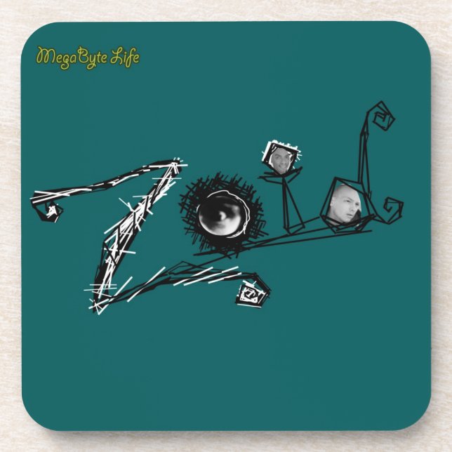 Posavasos Zoide - práctico de costa mega de la vida del (Frente)