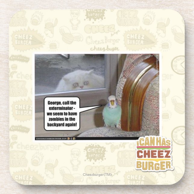 Posavasos Zombis en el patio trasero (Frente)