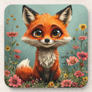 Posavasos Zorro de dibujos animados adorable