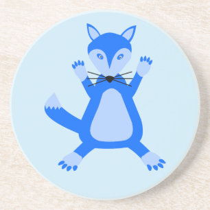 Posavasos Zorro de niño pequeño azul