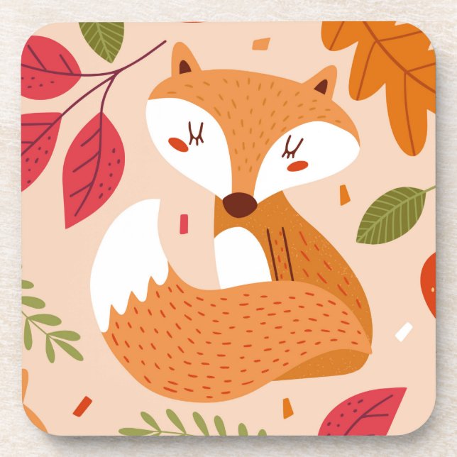 Posavasos Zorros populares modernos (Frente)