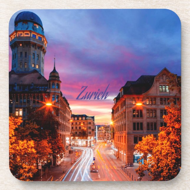 Posavasos Zurich Suiza Sunset (Frente)