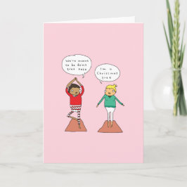 Pose del árbol de Navidad | Graciosa tarjeta de Na