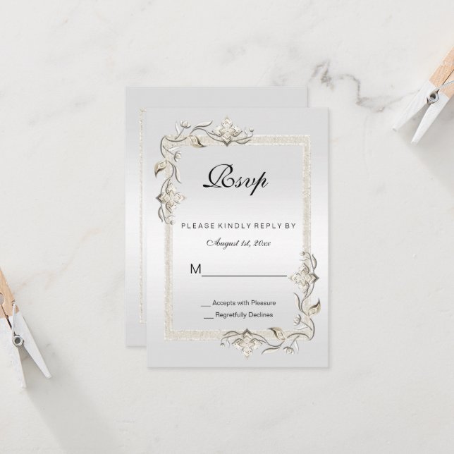 Posh 70.º cumpleaños platino RSVP (Anverso/Reverso In Situ)