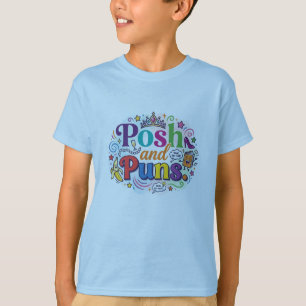Posh and Puns – Camiseta tipográfica divertida y e