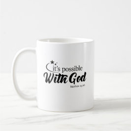 "Posible con taza de café de la escritura de dios"
