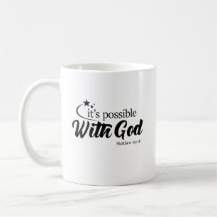 "Posible con taza de café de la escritura de dios"