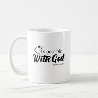 "Posible con taza de café de la escritura de dios"