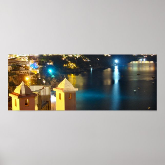 Positano de noche - Torres - Impresión fotográfica (Frente)