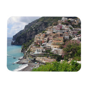 Positano en el imán del rectángulo de la costa d