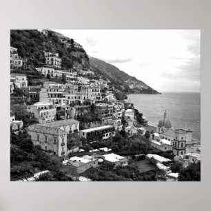 Positano, Italia - Impresión fotográfica - B&W